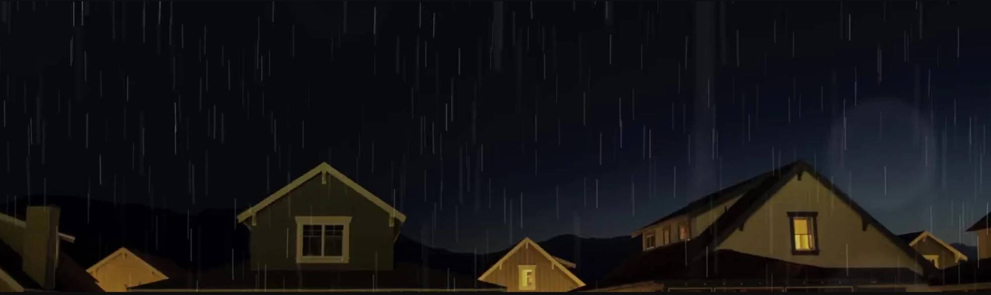 24/7 emergency roof repair shown during the night