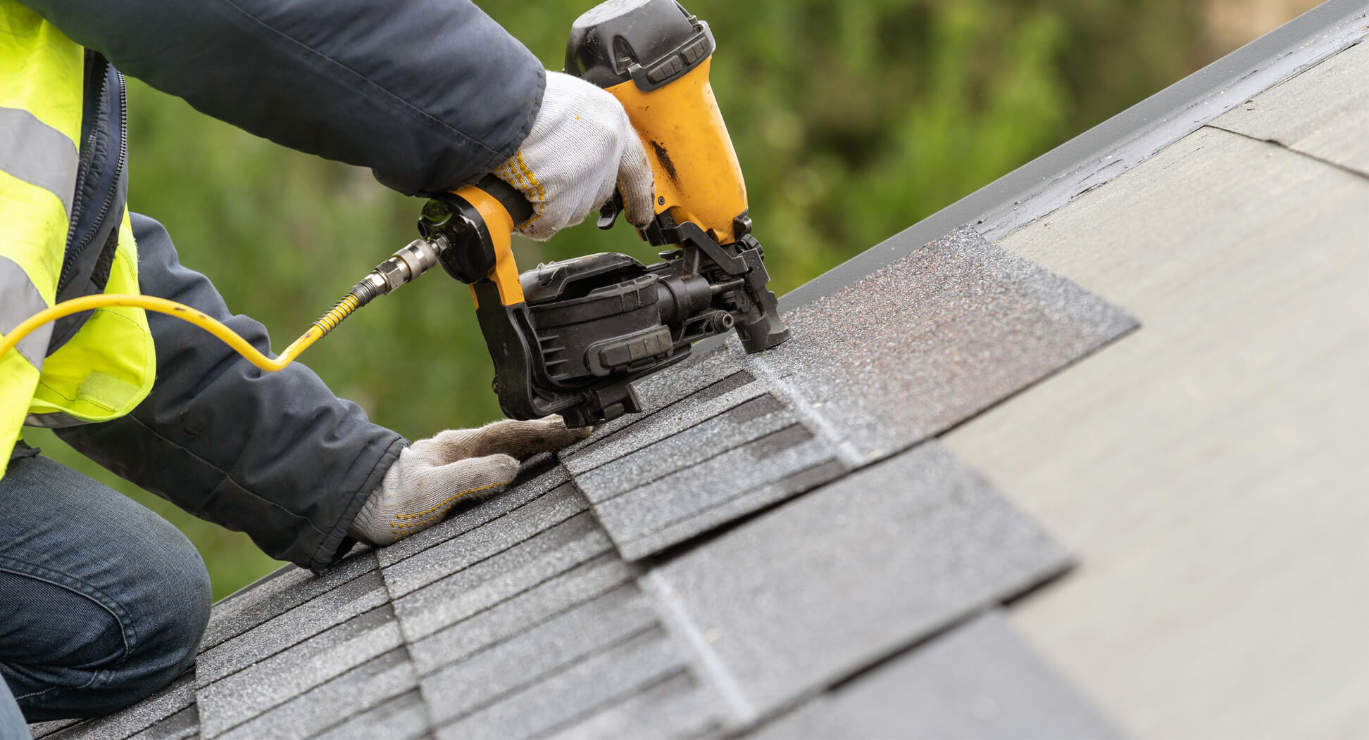 our roofers completing a roof repair in west palm beach