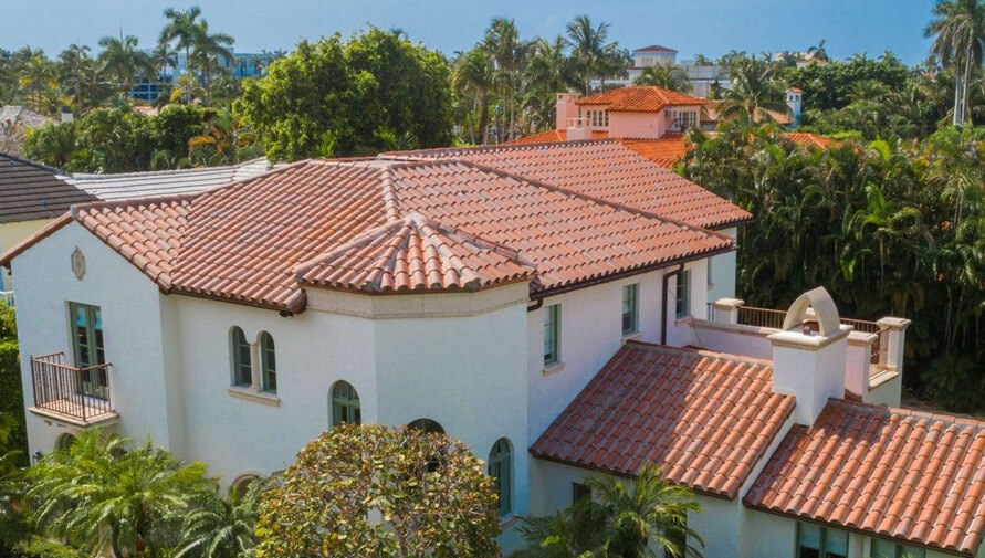 home that got tile roof repair in west palm beach